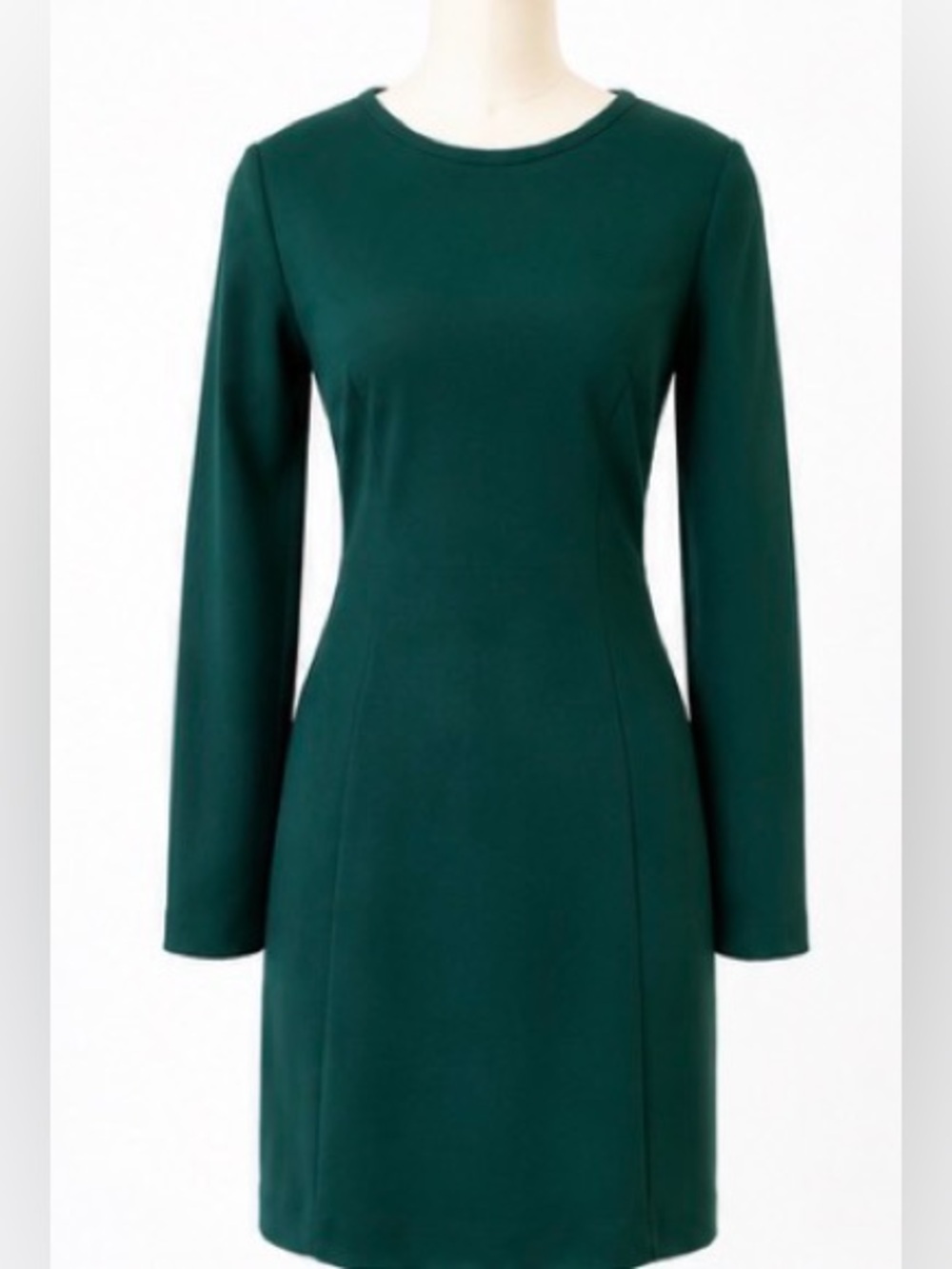 🆕 [J. Crew] Emerald Green Long Sleeve Fit & Flare Dress XS
